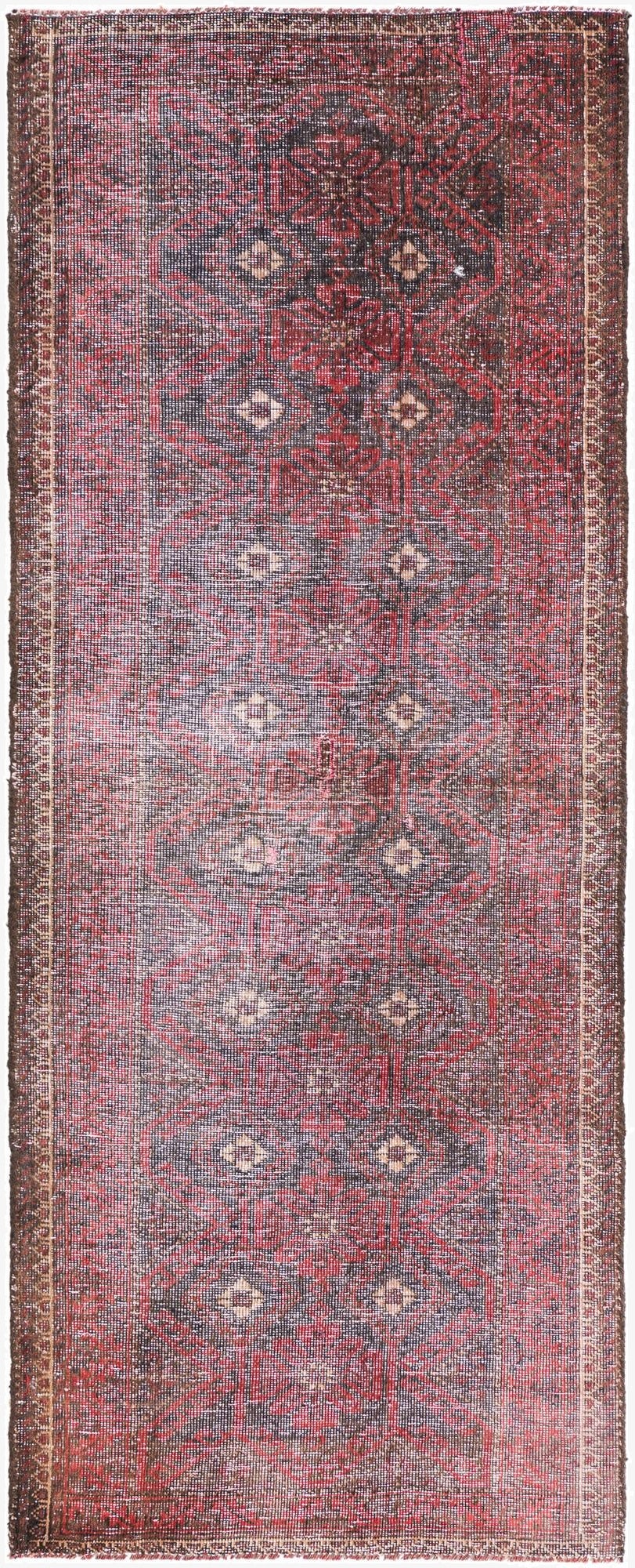 2' 2 x 5' 6  Hand Knotted Ultra Vintage Persian Wool Runner Rug