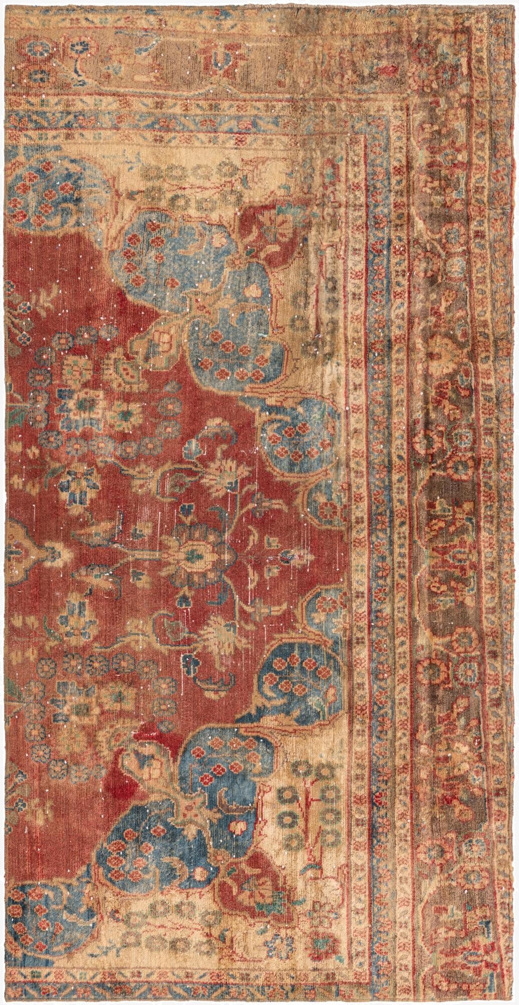  3' 1 x 6'  Hand Knotted Ultra Vintage Persian Wool Runner Rug