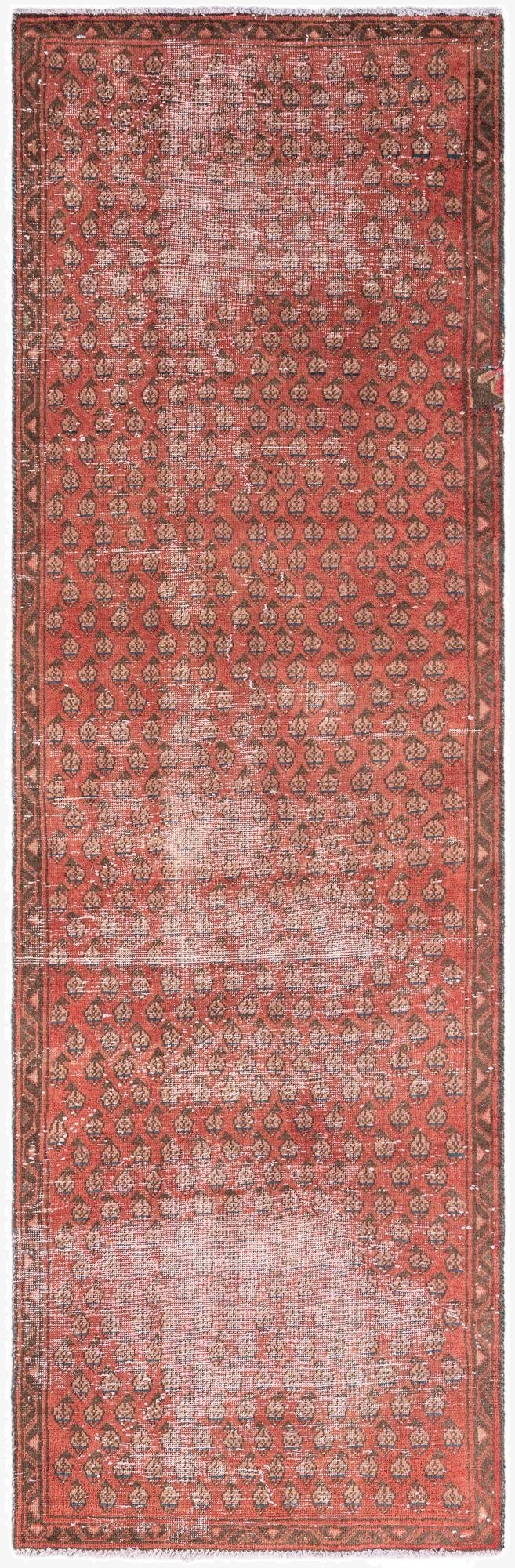  2' 8 x 8' 9  Hand Knotted Ultra Vintage Persian Wool Runner Rug