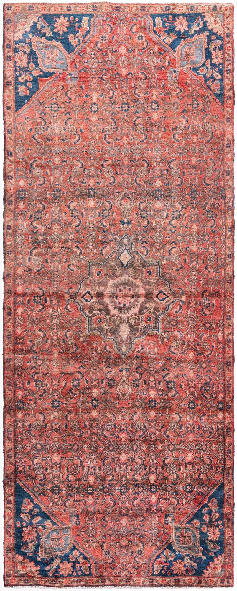  3' 9 x 10'  Hand Knotted Ultra Vintage Persian Wool Runner Rug