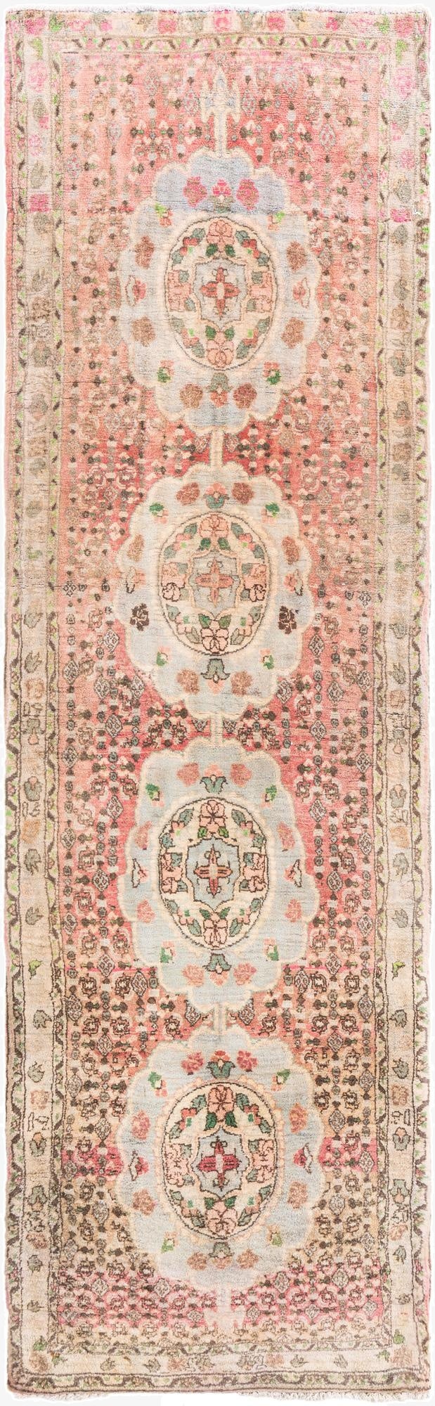  2' 1 x 7' 1  Hand Knotted Ultra Vintage Persian Wool Runner Rug