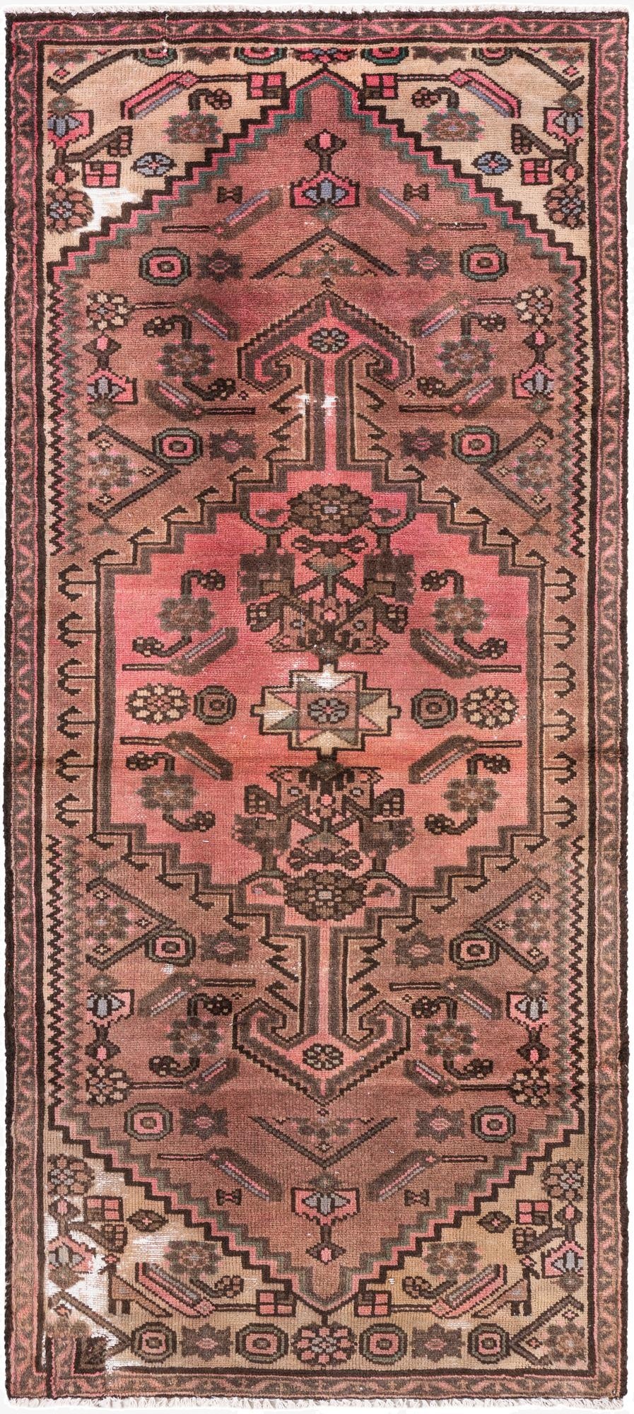  2' 8 x 6'  Hand Knotted Ultra Vintage Persian Wool Runner Rug