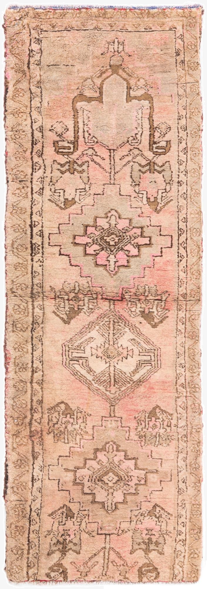  2' 3 x 7' 2  Hand Knotted Ultra Vintage Persian Wool Runner Rug