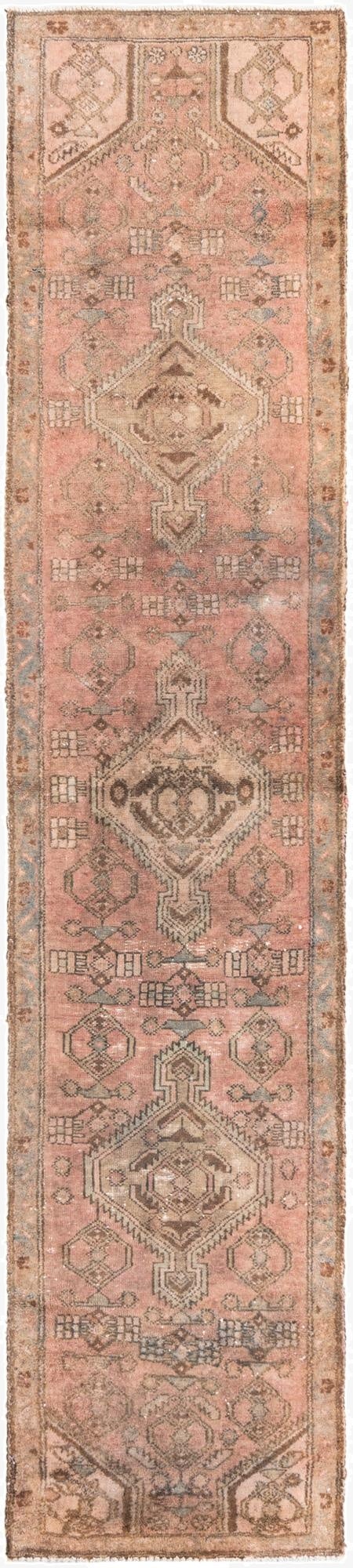 2' 3 x 10' 2  Hand Knotted Ultra Vintage Persian Wool Runner Rug