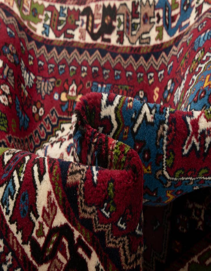 Detail image of 2' 11 x 9' 6 Hand Knotted Yalameh Persian Wool Runner Rug