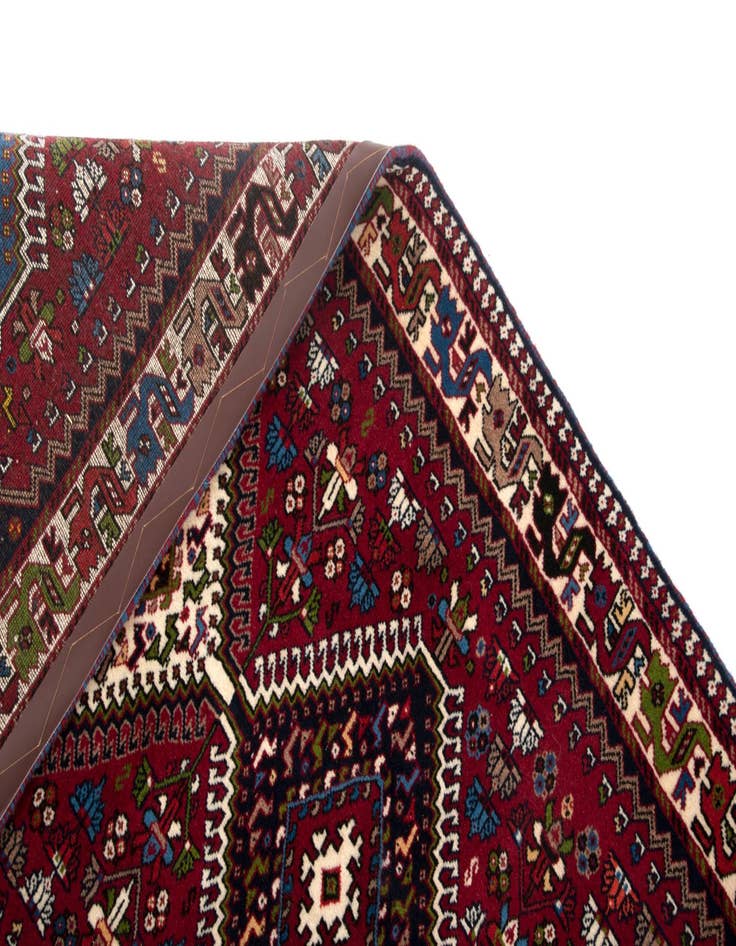 Detail image of 2' 11 x 9' 6 Hand Knotted Yalameh Persian Wool Runner Rug