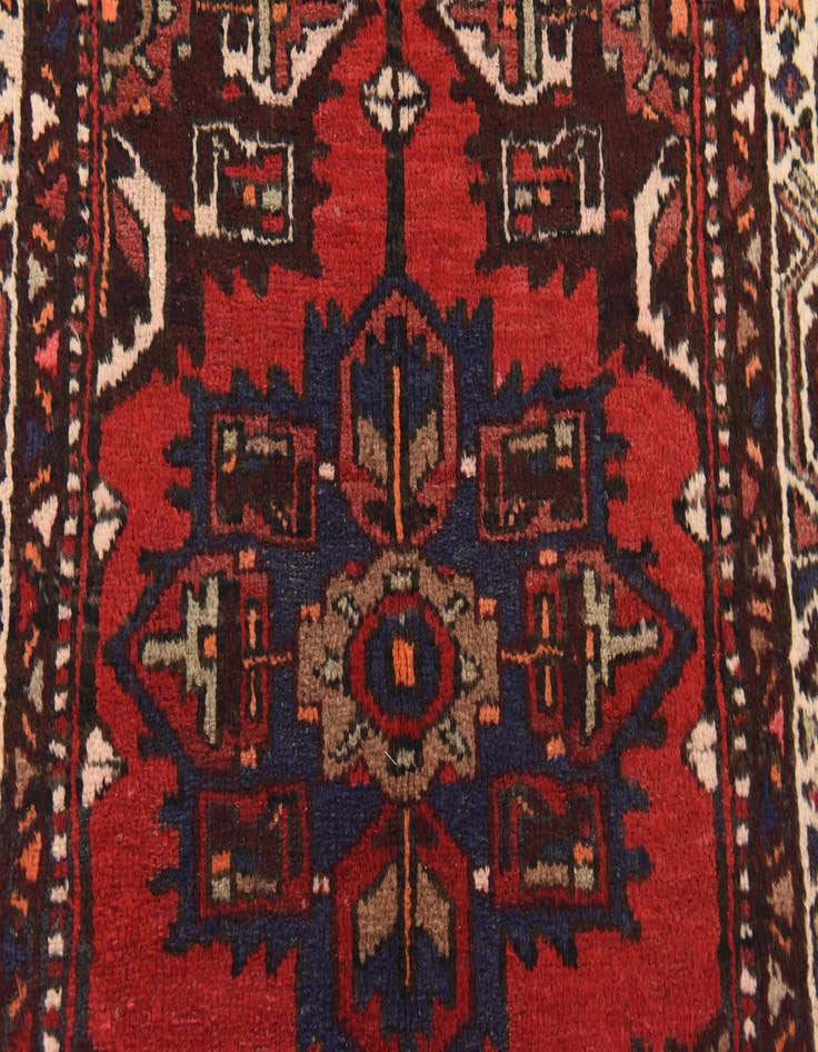 Detail image of  3' 4 x 9' 11  Hand Knotted Zanjan Persian Wool Runner Rug