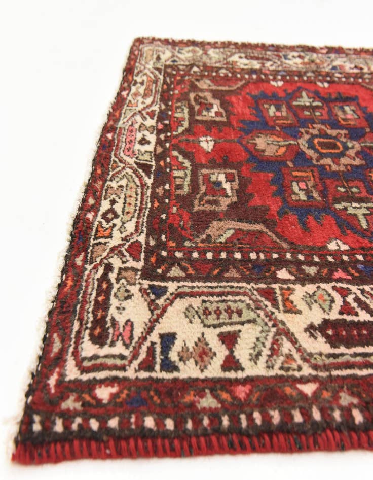 Detail image of  3' 4 x 9' 11  Hand Knotted Zanjan Persian Wool Runner Rug