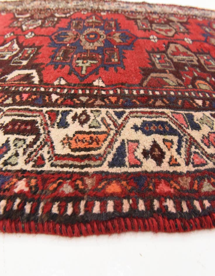 Detail image of  3' 4 x 9' 11  Hand Knotted Zanjan Persian Wool Runner Rug
