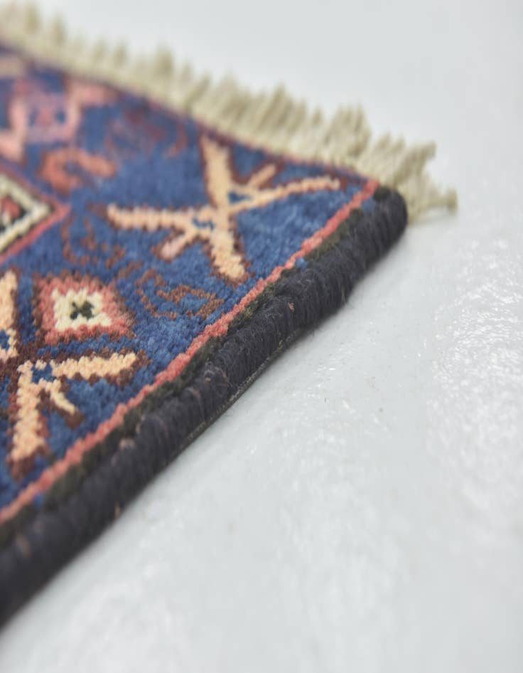 Detail image of 3' 9 x 9' 9 Hand Knotted Zanjan Persian Wool Runner Rug