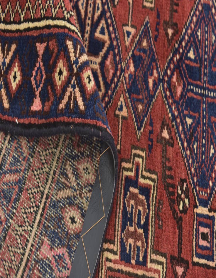 Detail image of 3' 9 x 9' 9 Hand Knotted Zanjan Persian Wool Runner Rug