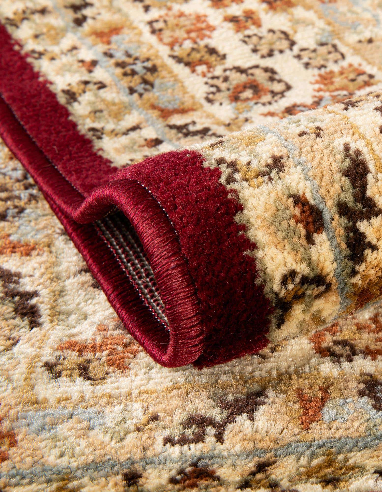 Red 4' x 4' Aditi Square Rug | Rugs.com