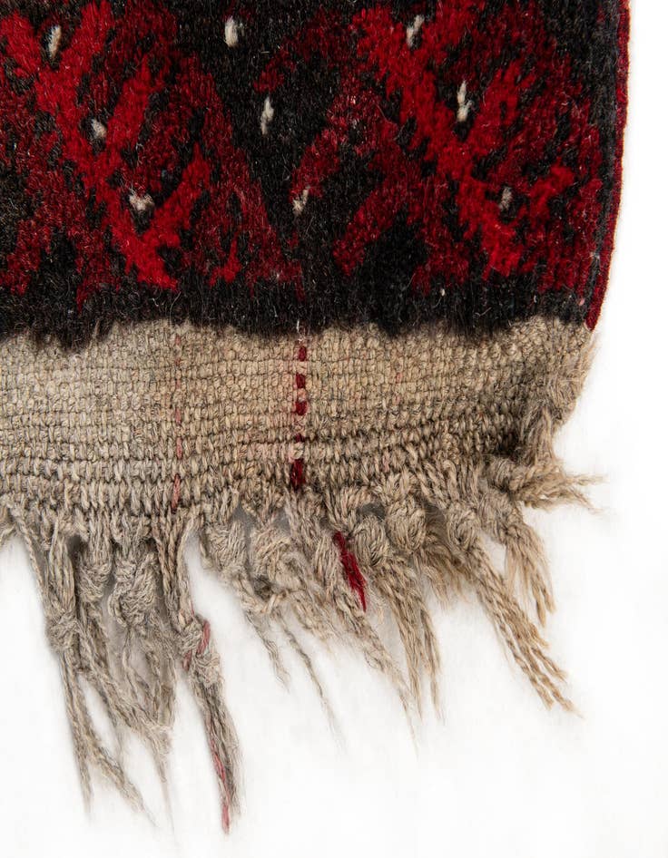 Detail image of  1' 10 x 2' 3  Hand Knotted Afghan Ersari Wool Square Rug