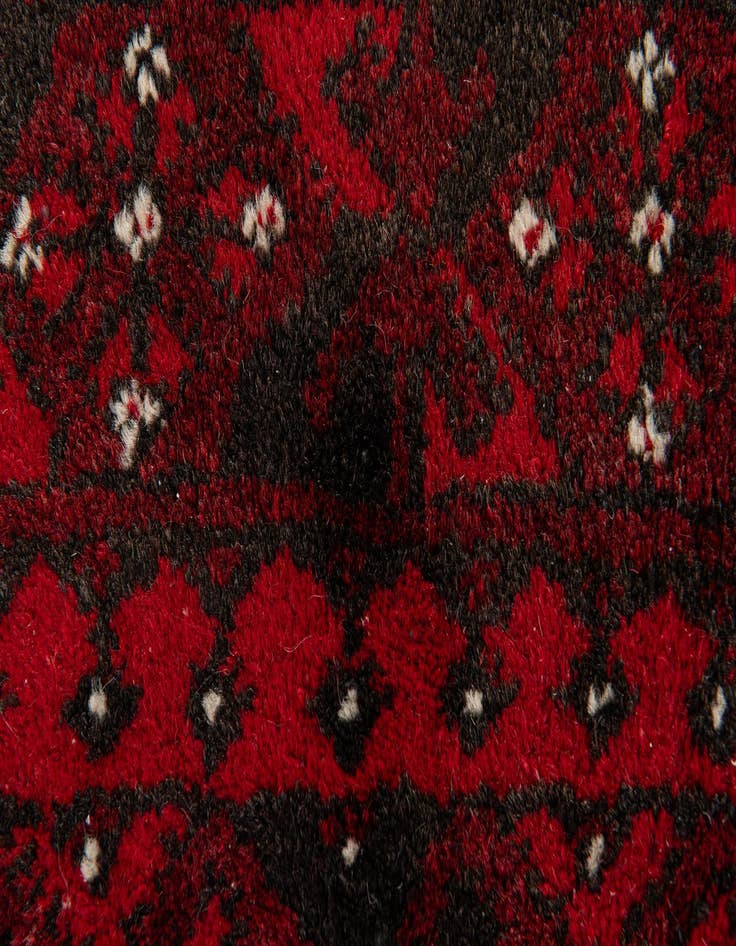 Detail image of  1' 10 x 2' 3  Hand Knotted Afghan Ersari Wool Square Rug
