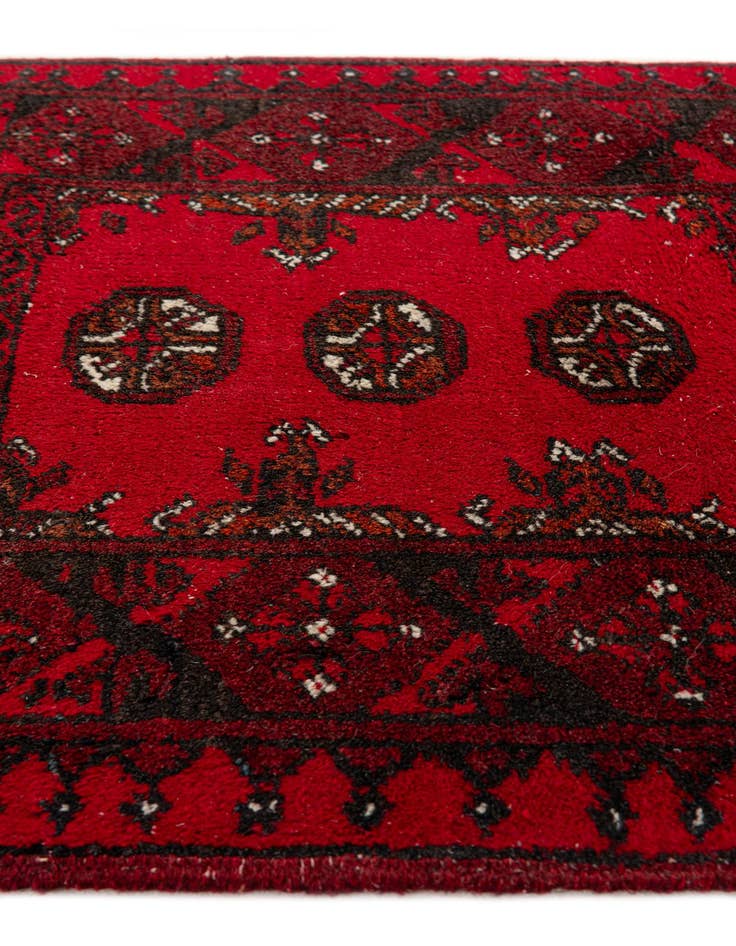 Detail image of  1' 10 x 2' 3  Hand Knotted Afghan Ersari Wool Square Rug