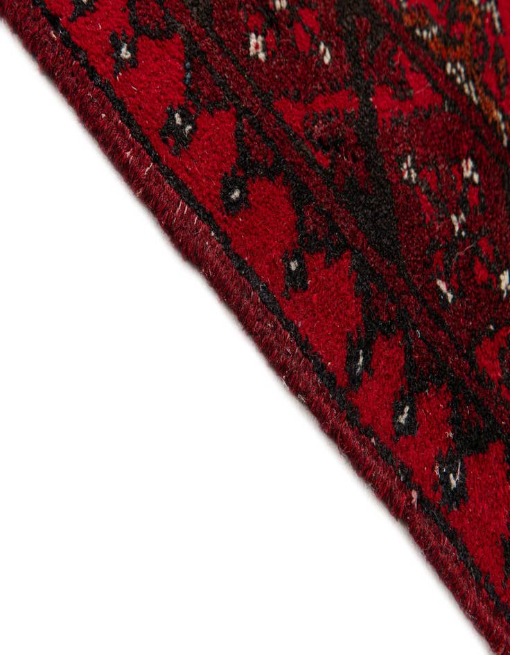 Detail image of  1' 10 x 2' 3  Hand Knotted Afghan Ersari Wool Square Rug