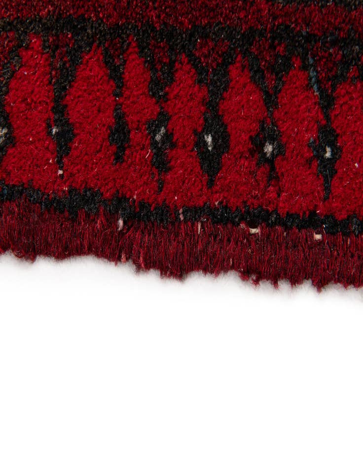 Detail image of  1' 10 x 2' 3  Hand Knotted Afghan Ersari Wool Square Rug