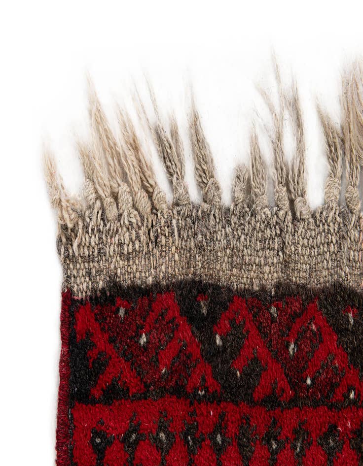 Detail image of  1' 10 x 2' 3  Hand Knotted Afghan Ersari Wool Square Rug