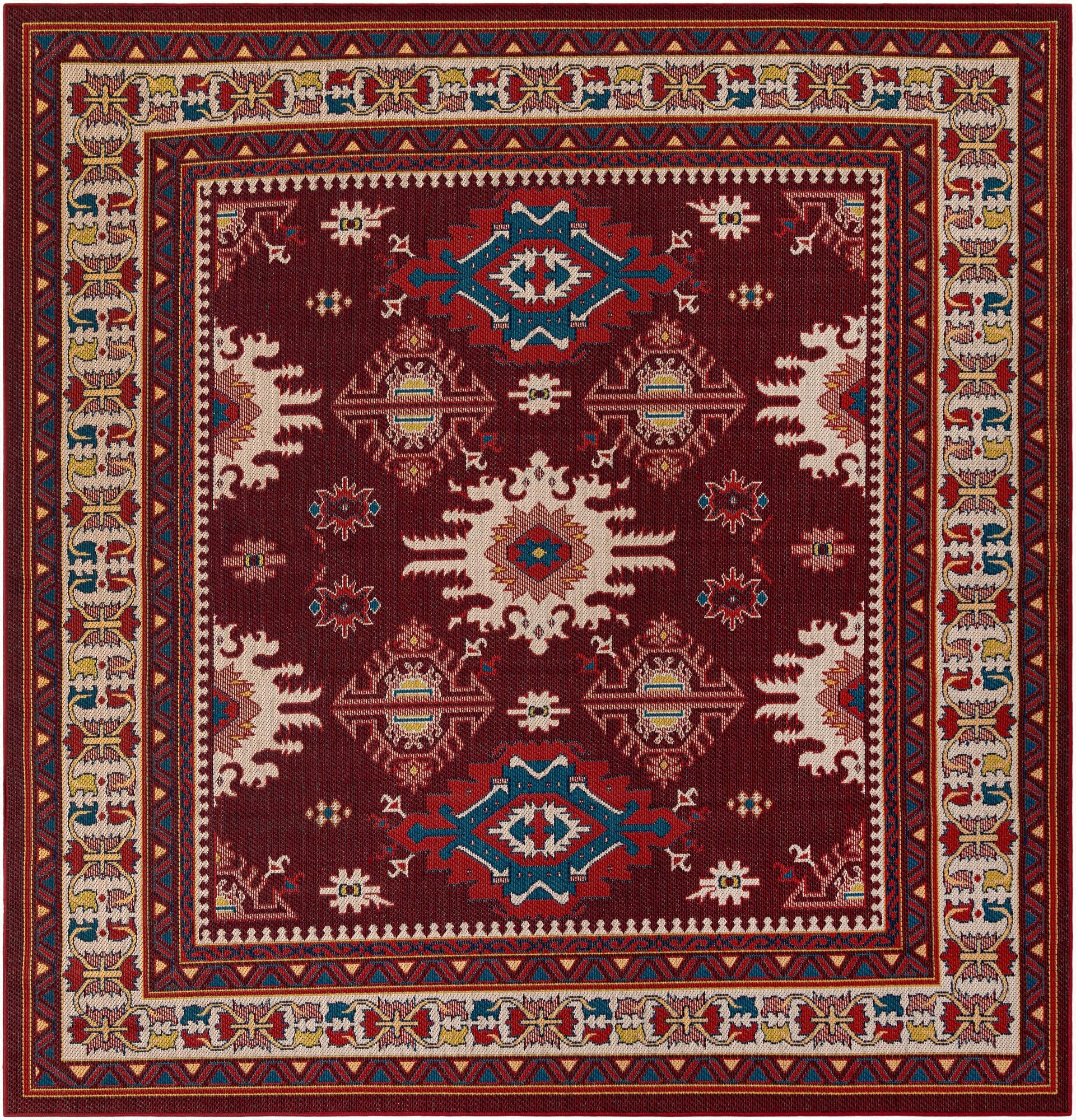  10' x 10'  Washable Baja Indoor / Outdoor Square Rug