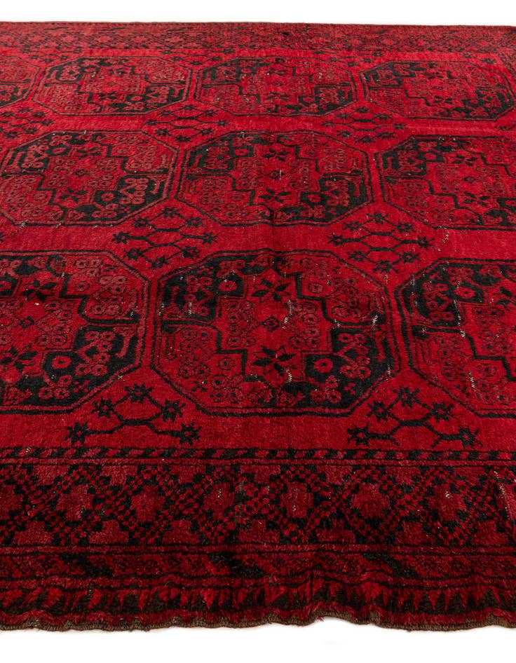 Detail image of  6' 6 x 7'  Hand Knotted Balouch Persian Wool Square Rug