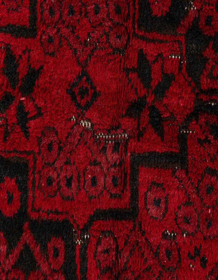 Detail image of  6' 6 x 7'  Hand Knotted Balouch Persian Wool Square Rug