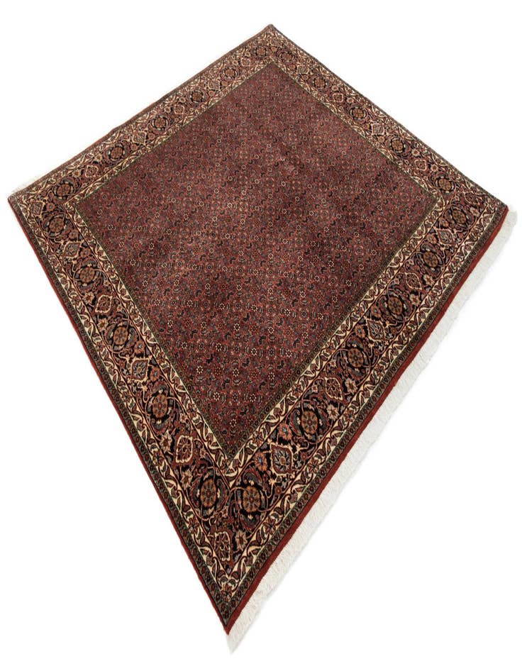 Detail image of  6' 4 x 6' 10 Bidjar With Silk Square Rug