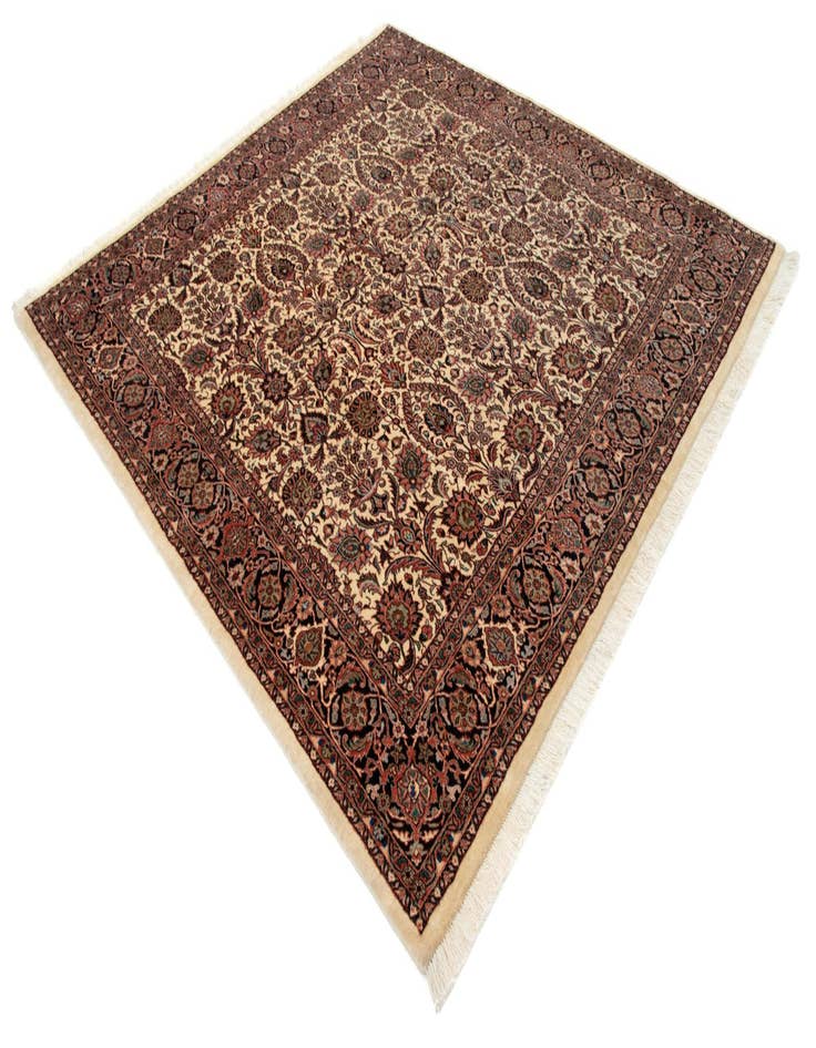 Detail image of  6' 8 x 6' 9 Bidjar With Silk Square Rug