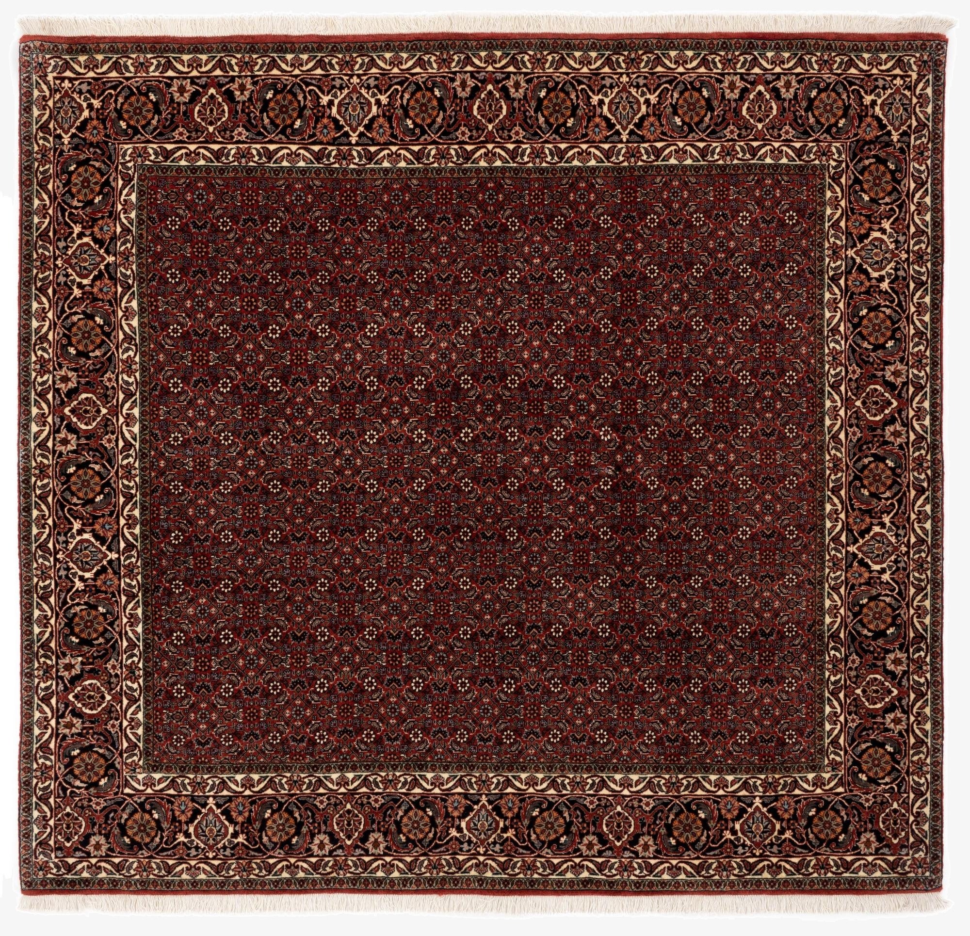  6' 4 x 6' 10 Bidjar With Silk Square Rug