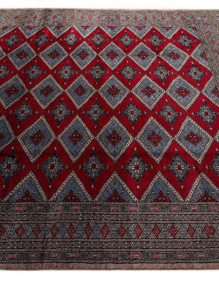 Detail image of  5' 7 x 6' 3  Hand Knotted Bokhara Oriental Wool Square Rug
