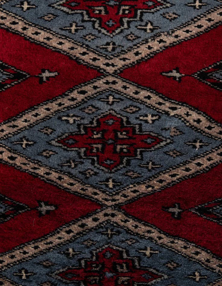 Detail image of  5' 7 x 6' 3  Hand Knotted Bokhara Oriental Wool Square Rug