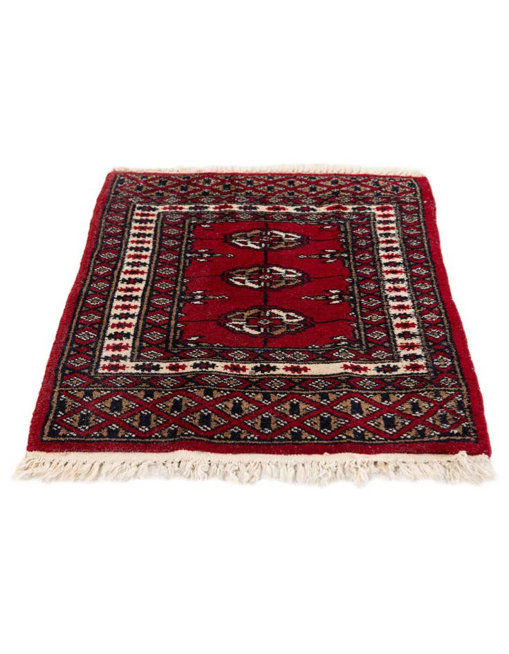 Detail image of  1' 7 x 2' 1  Hand Knotted Bokhara Wool Square Rug