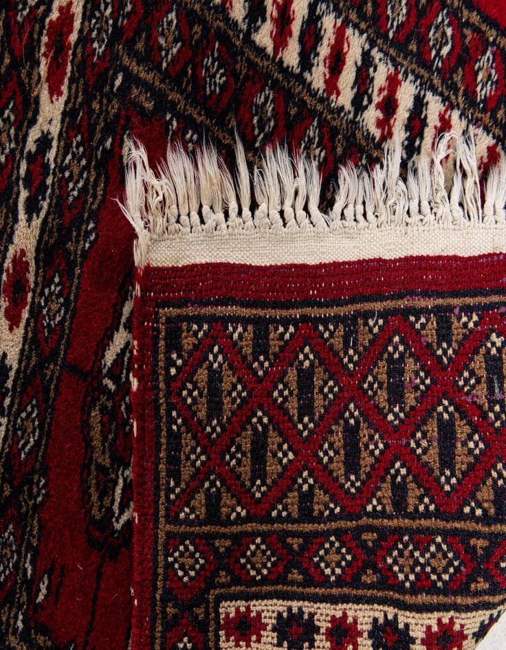 Detail image of  1' 7 x 2' 1  Hand Knotted Bokhara Wool Square Rug