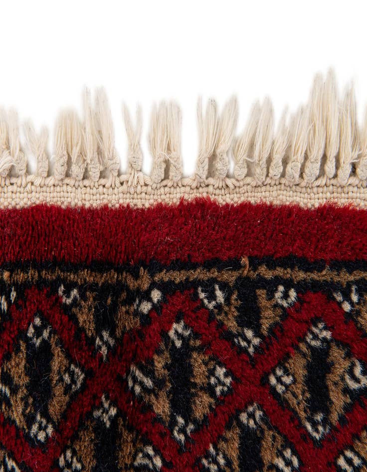 Detail image of  1' 7 x 2' 1  Hand Knotted Bokhara Wool Square Rug