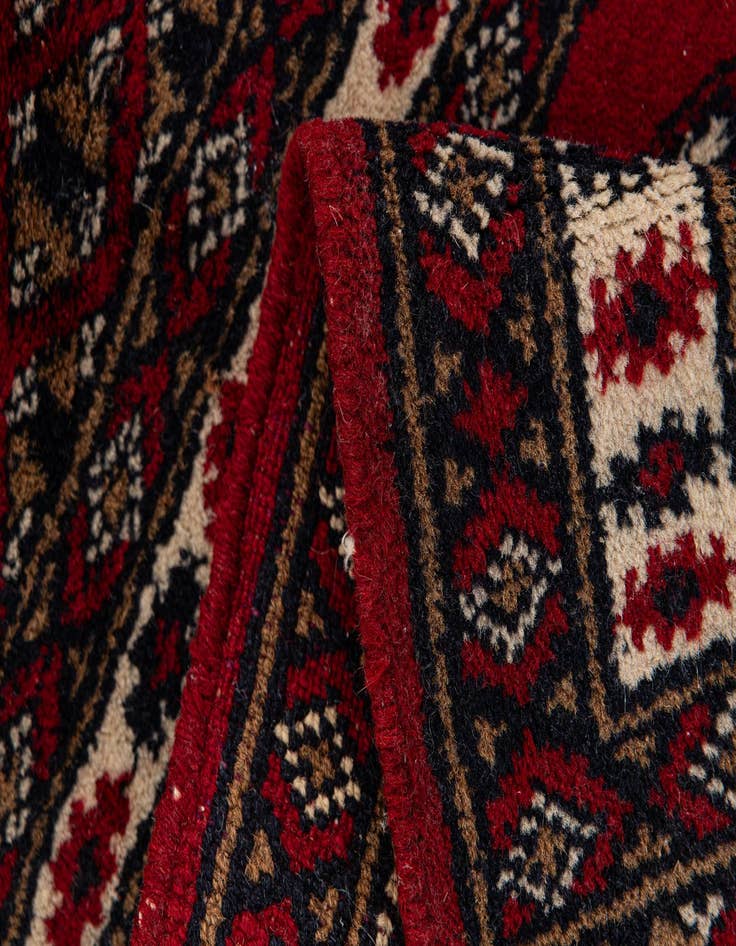 Detail image of  1' 7 x 2' 1  Hand Knotted Bokhara Wool Square Rug