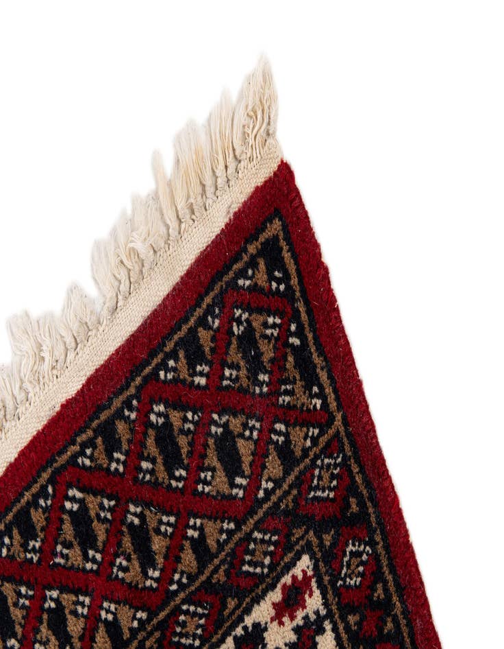 Detail image of  1' 7 x 2' 1  Hand Knotted Bokhara Wool Square Rug