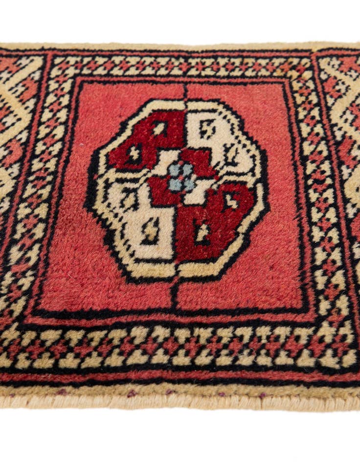 Detail image of  1' x 1'  Hand Knotted Bokhara Wool Square Rug