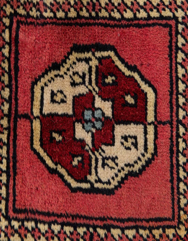 Detail image of  1' x 1'  Hand Knotted Bokhara Wool Square Rug