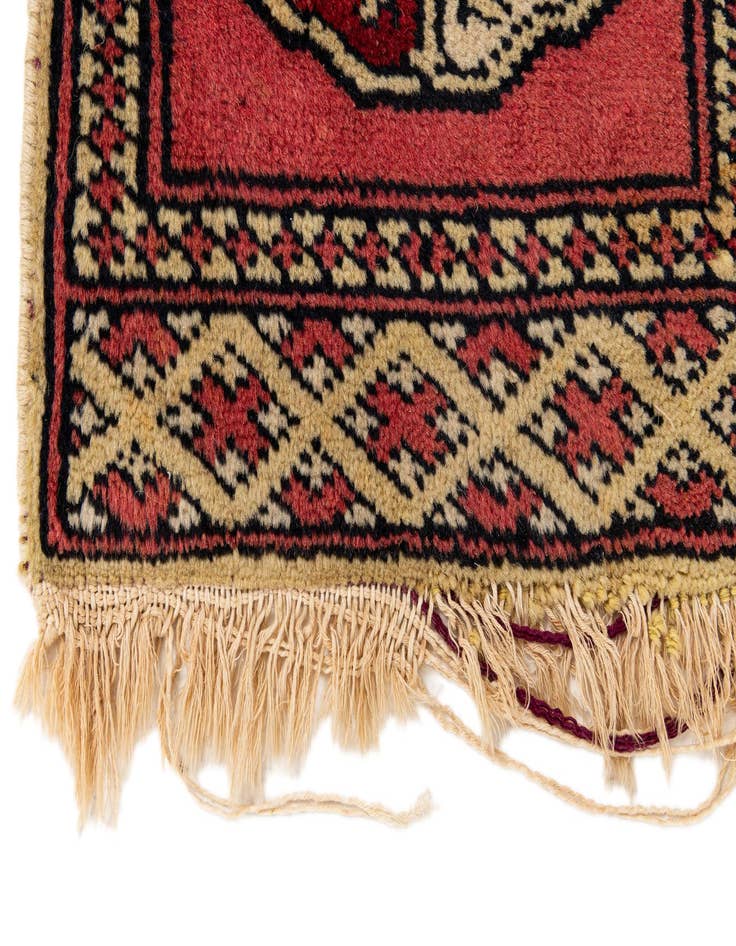 Detail image of  1' x 1'  Hand Knotted Bokhara Wool Square Rug