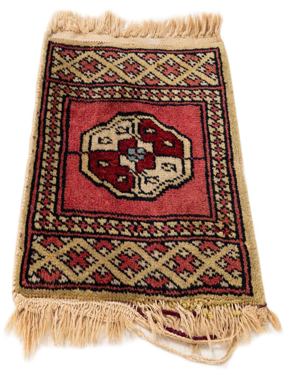 Primary image  1' x 1'  Hand Knotted Bokhara Wool Square Rug
