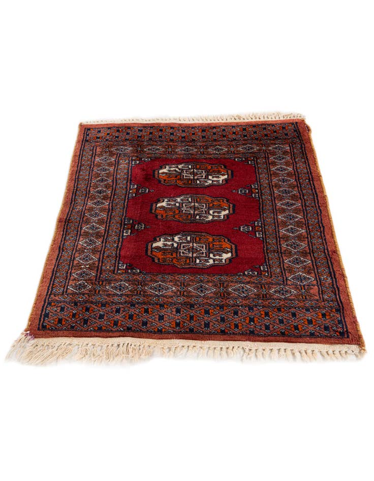 Detail image of  2' 1 x 2' 1  Hand Knotted Bokhara Oriental Wool Square Rug