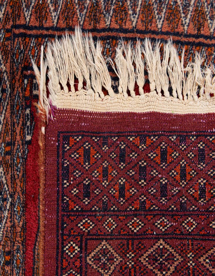 Detail image of  2' 1 x 2' 1  Hand Knotted Bokhara Oriental Wool Square Rug