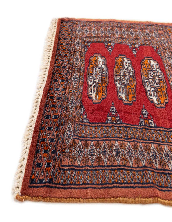 Detail image of  2' 1 x 2' 1  Hand Knotted Bokhara Oriental Wool Square Rug