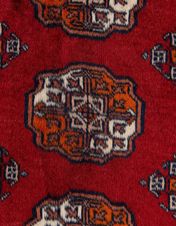 Detail image of  2' 1 x 2' 1  Hand Knotted Bokhara Oriental Wool Square Rug