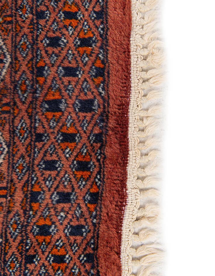 Detail image of  2' 1 x 2' 1  Hand Knotted Bokhara Oriental Wool Square Rug