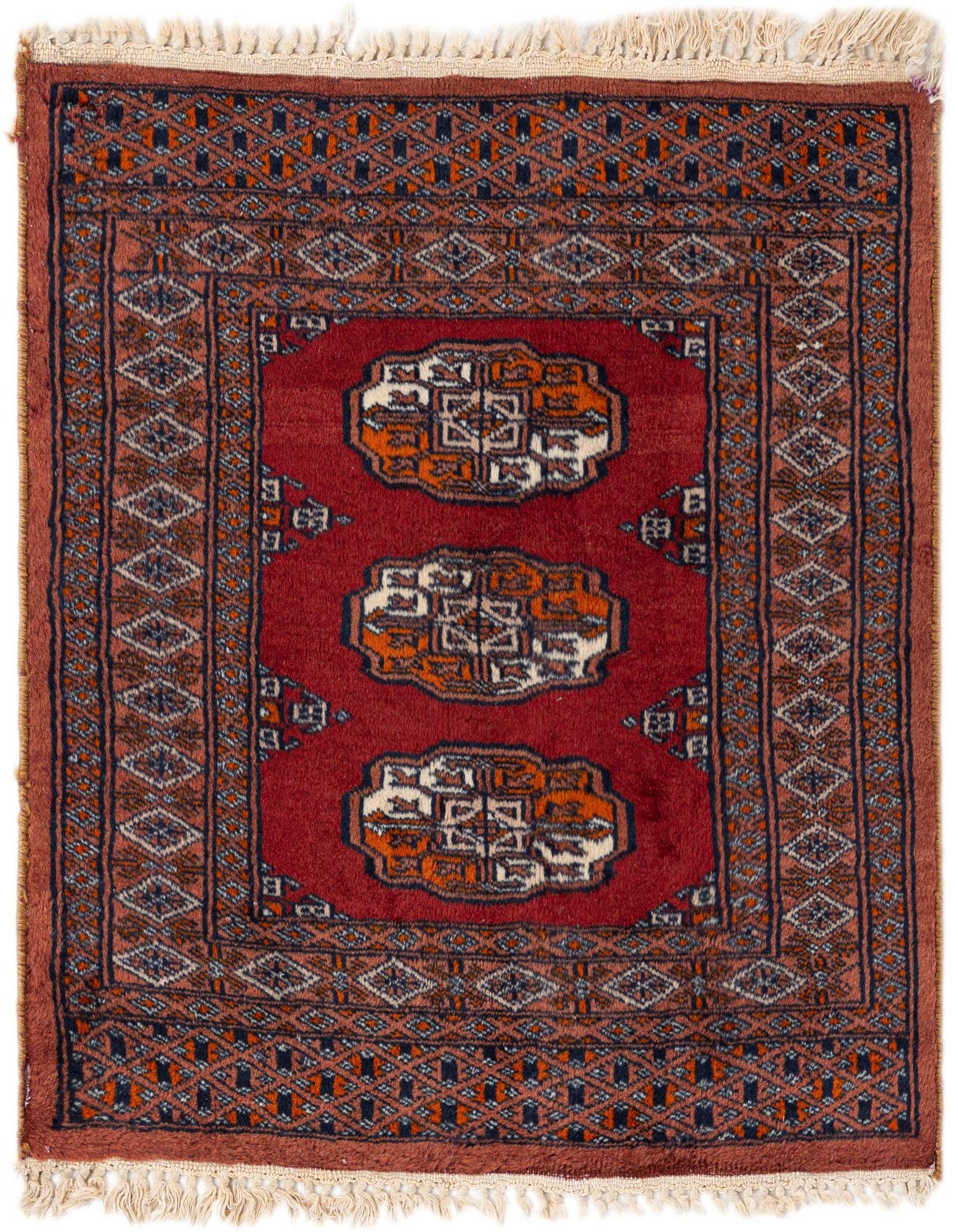 Primary image  2' 1 x 2' 1  Hand Knotted Bokhara Oriental Wool Square Rug