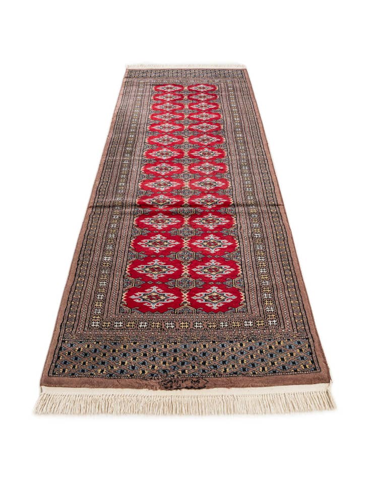 Detail image of  2' 7 x 7' 9  Hand Knotted Bokhara Oriental Wool Square Rug