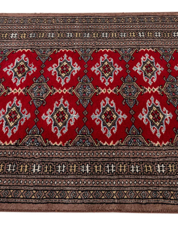 Detail image of  2' 7 x 7' 9  Hand Knotted Bokhara Oriental Wool Square Rug