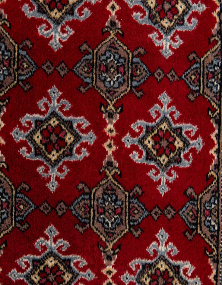 Detail image of  2' 7 x 7' 9  Hand Knotted Bokhara Oriental Wool Square Rug