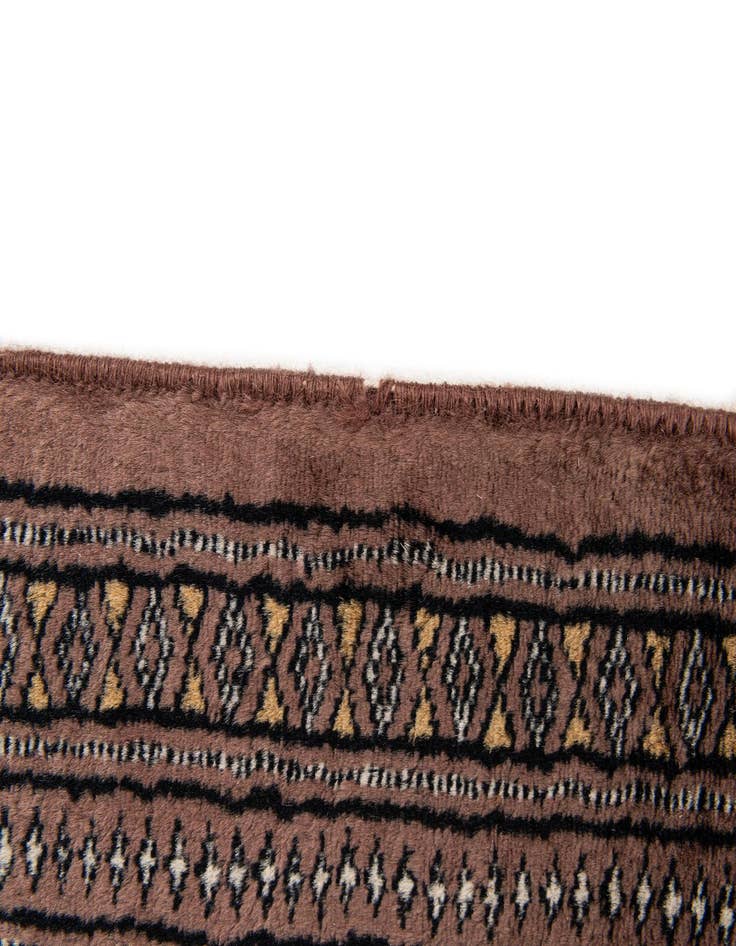 Detail image of  2' 7 x 7' 9  Hand Knotted Bokhara Oriental Wool Square Rug