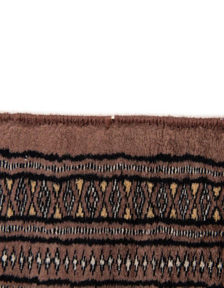 Detail image of  2' 7 x 7' 9  Hand Knotted Bokhara Oriental Wool Square Rug